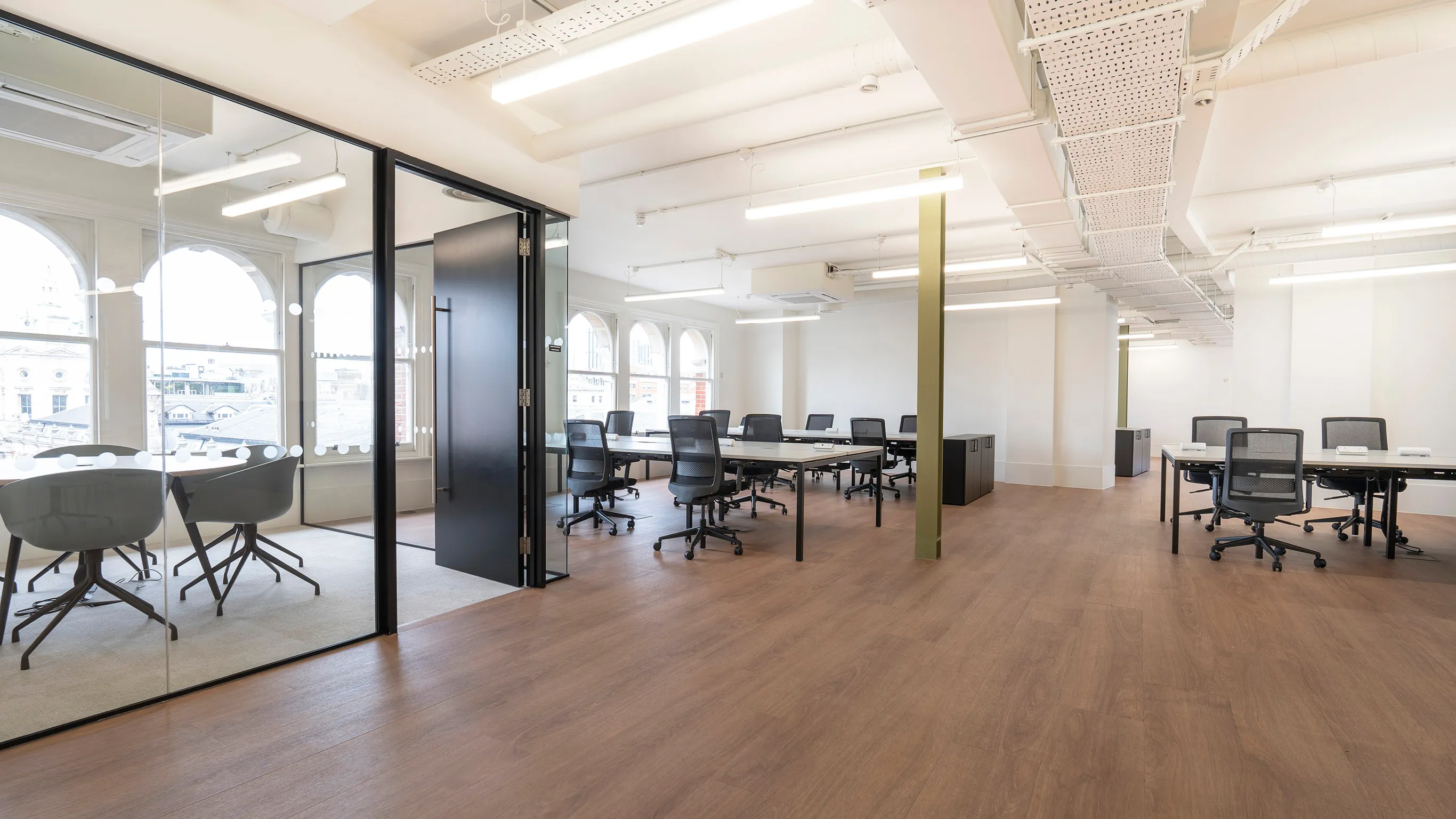 Open plan workspace