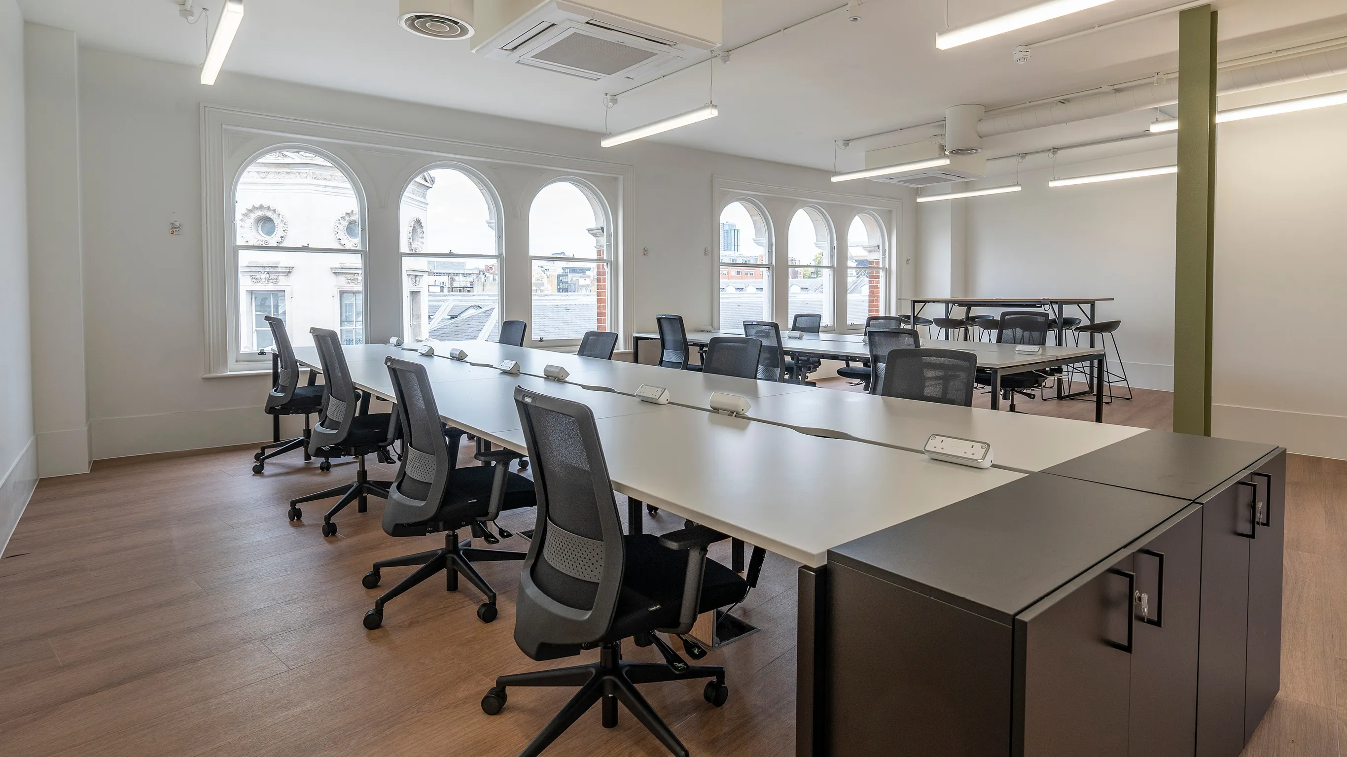 Open plan workspace
